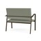 Lesro Newport 2 Seat Tandem Seating Metal Frame No Center Arms, Bronze, OH Eucalyptus Upholstery NP1501 - alternate 2